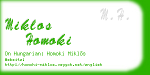 miklos homoki business card